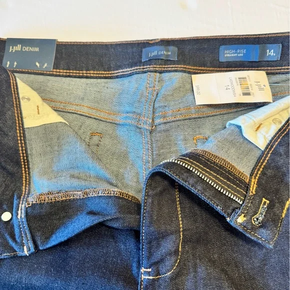 J.Jill NWT Dark Blue Denim Jeans - Picture 2 of 7